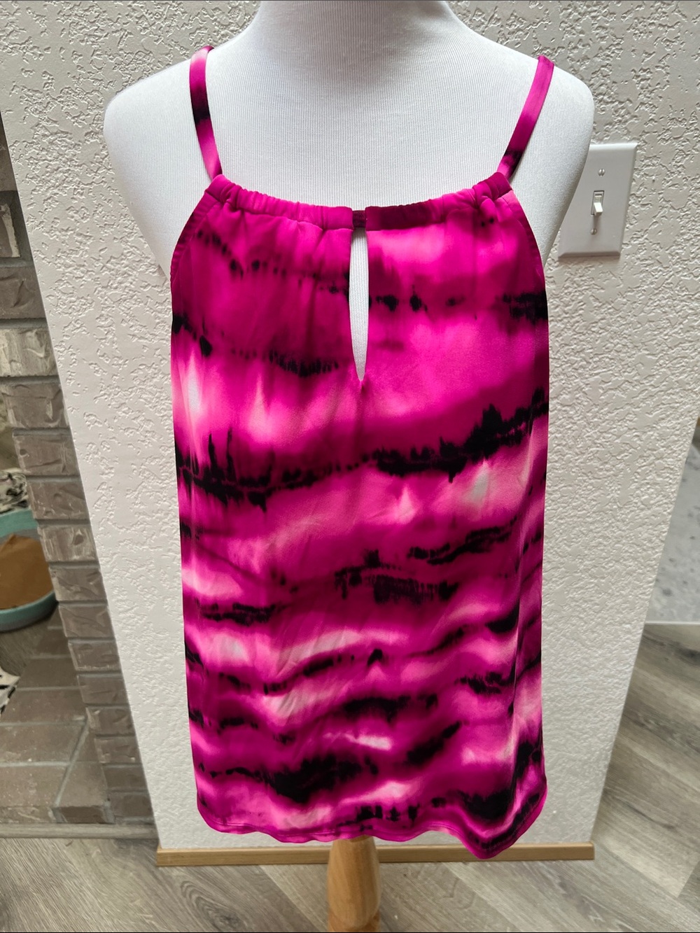 Miracle Suit Pink Tie Dye Tankini Swim Top Size 14